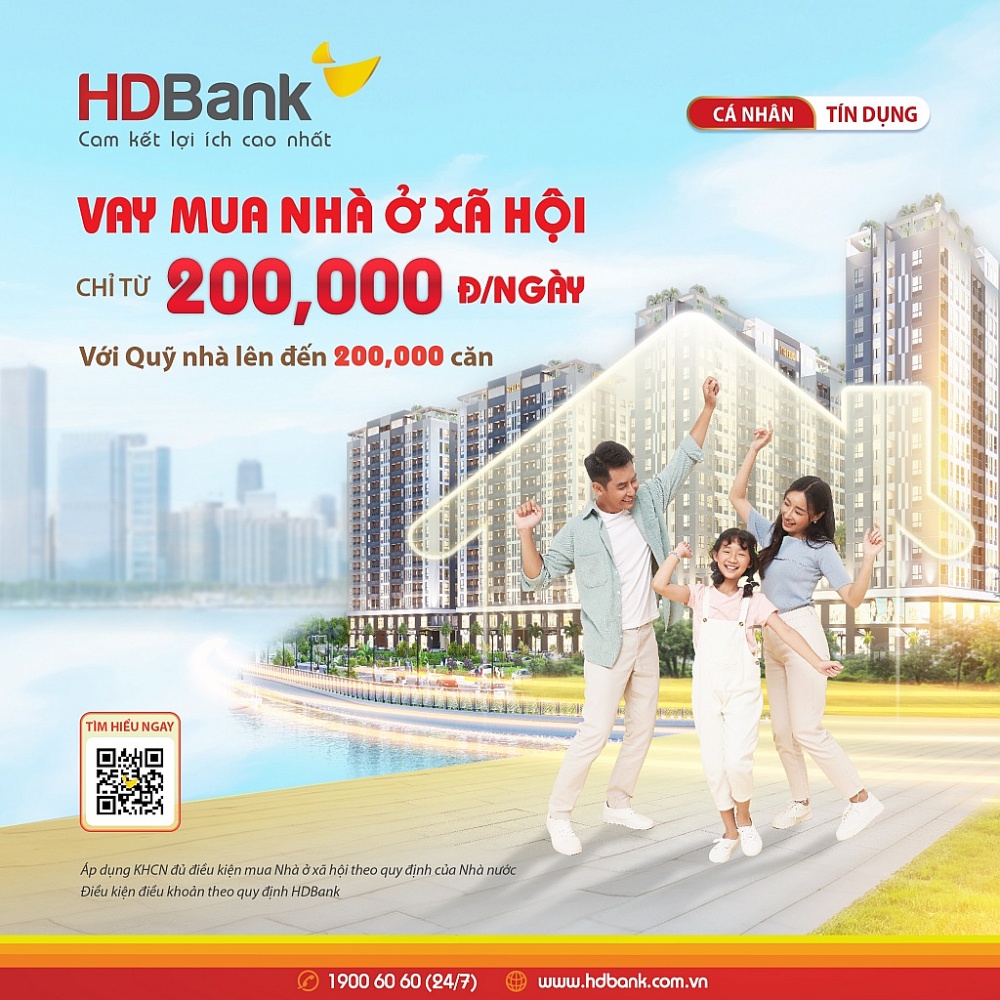 Dễ dàng mua nhà ở xã hội – Trả góp chỉ 200.000 đồng/ngày cùng HDBank