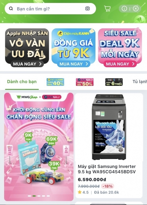 Ra mắt sàn MWG Shop, Thế Giới Di Động trở lại đường đua thương mại điện tử