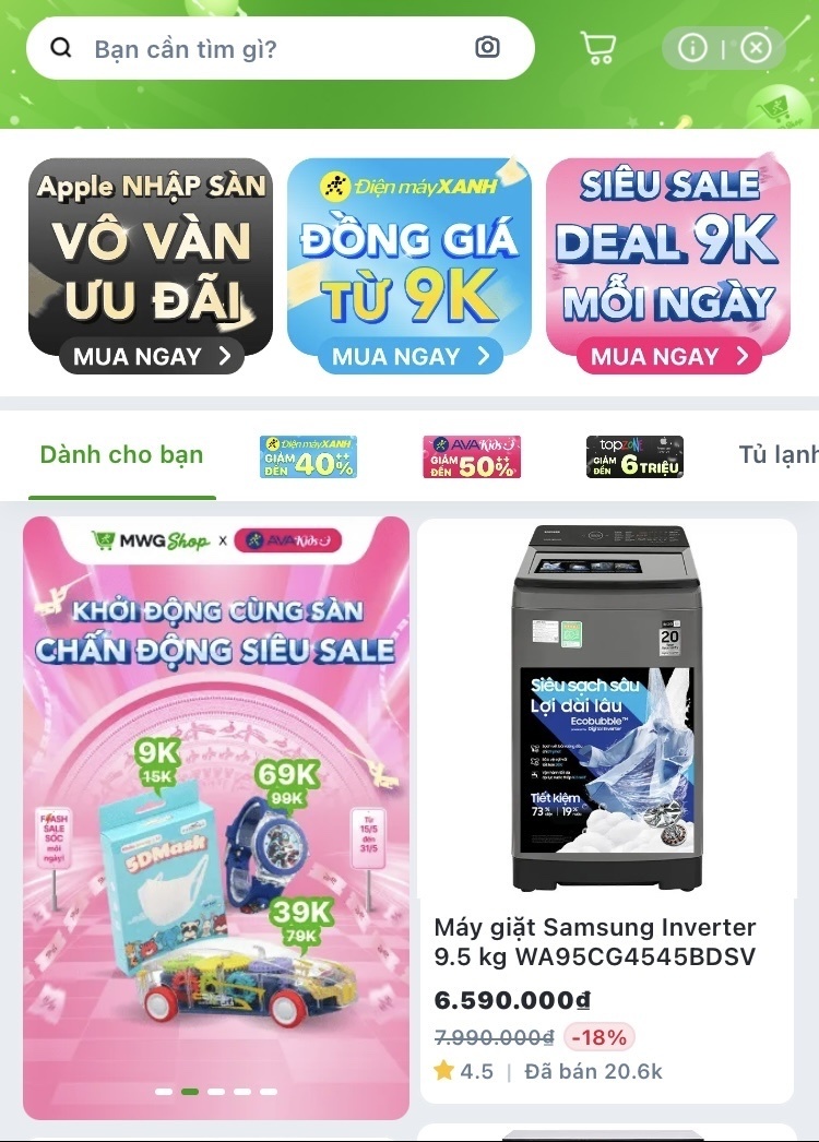 Ra mắt sàn MWG Shop, Thế Giới Di Động trở lại đường đua thương mại điện tử