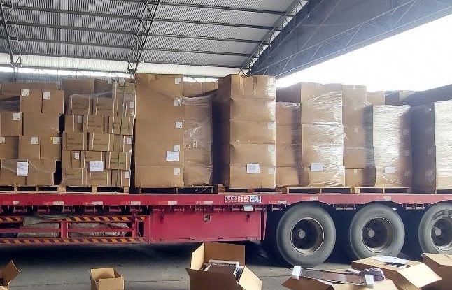 Phát hiện lô hàng nhập khẩu không rõ xuất xứ ở cửa khẩu Chi Ma, Lạng Sơn