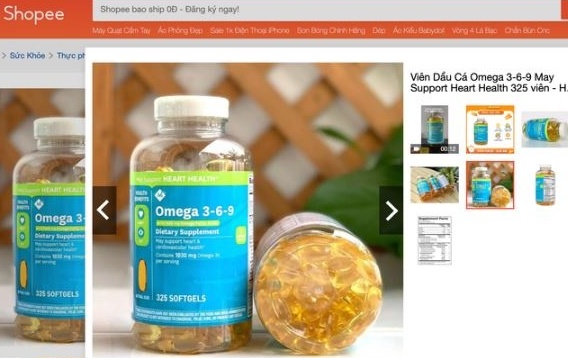 Phát hiện nhiều thực phẩm chức năng chưa được cấp phép bán trên Shopee và Lazada Việt Nam