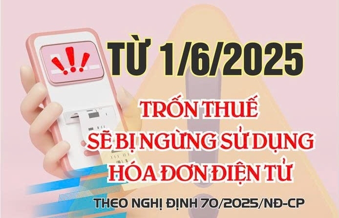 (INFOGRAPHICS): Từ 1/6/2025, trốn thuế sẽ bị ngừng sử dụng hóa đơn điện tử