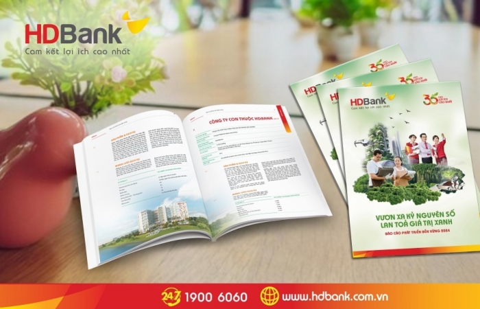Báo cáo phát triển bền vững HDBank 2024 "Vươn xa kỷ nguyên số - lan tỏa giá trị xanh"