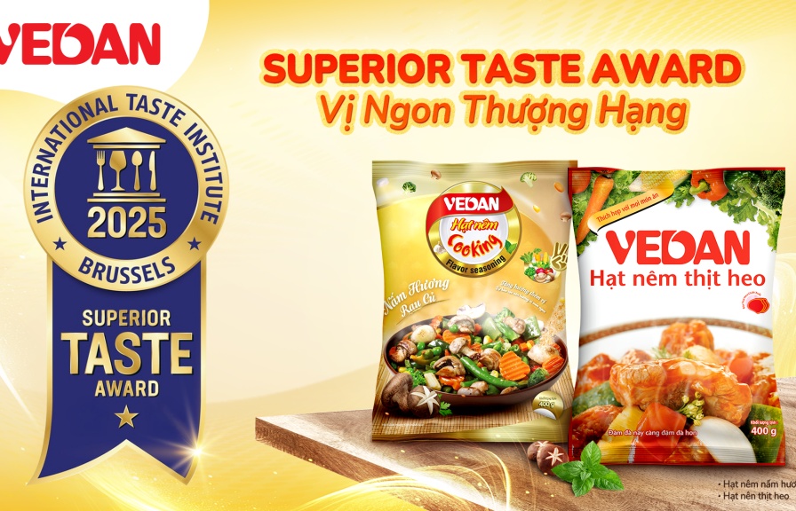 Hai sản phẩm hạt nêm Vedan được trao tặng danh hiệu “Vị ngon thượng hạng 2025”