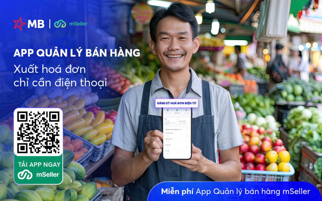 MB chính thức tặng miễn phí App quản lý bán hàng, xuất hoá đơn điện tử chỉ cần điện thoại