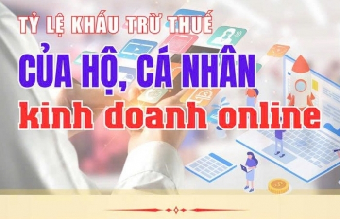 Tỷ lệ khấu trừ thuế của hộ, cá nhân kinh doanh online