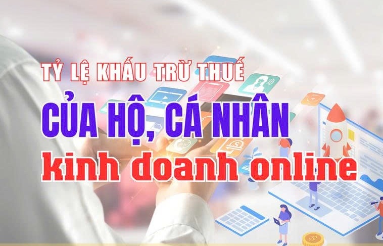 Tỷ lệ khấu trừ thuế của hộ, cá nhân kinh doanh online