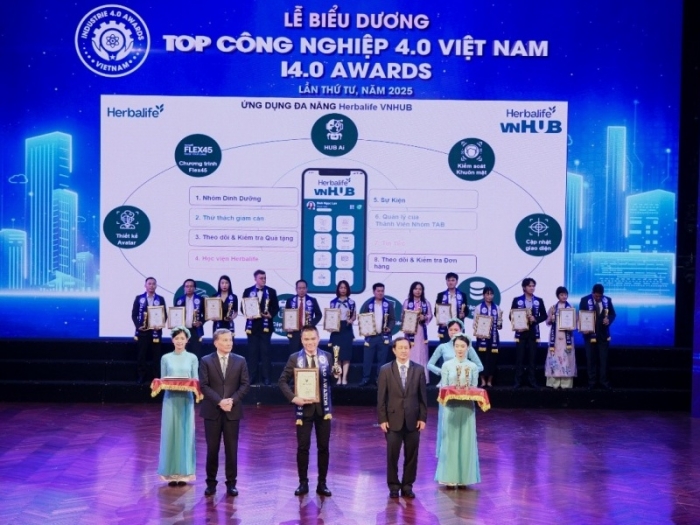 Herbalife Việt Nam đạt giải thưởng “Top Công nghiệp 4.0” lần thứ 3 liên tiếp
