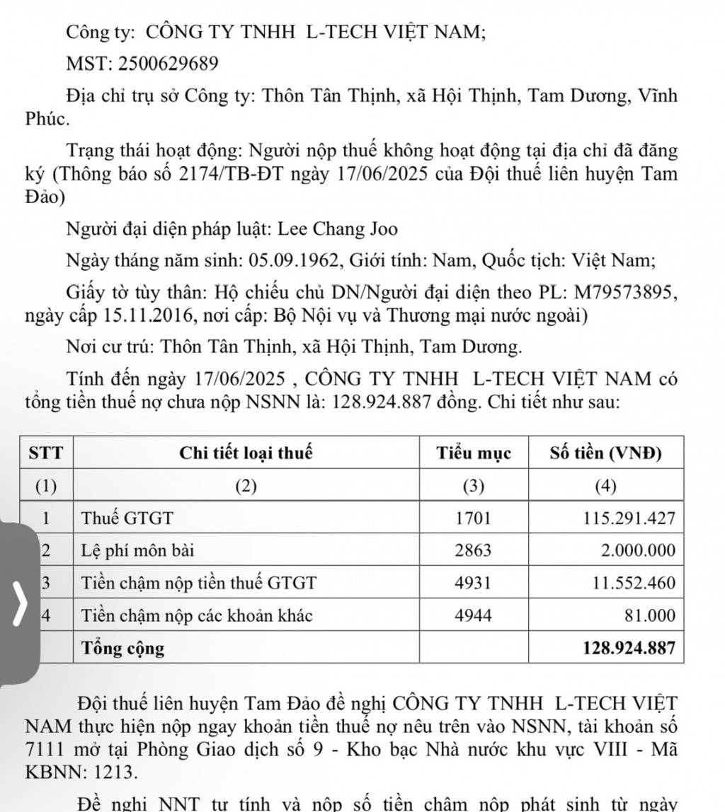 5 giám đốc doanh nghiệp ở Vĩnh Phúc có nguy cơ bị tạm hoãn xuất cảnh