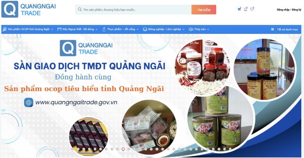 Quảng Ngãi: 300/350 sản phẩm OCOP có mặt trên sàn thương mại điện tử