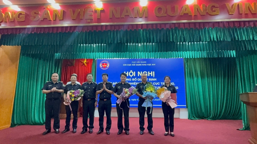Hải quan khu vực XVI công bố quyết định bổ nhiệm lãnh đạo cấp phòng, đội