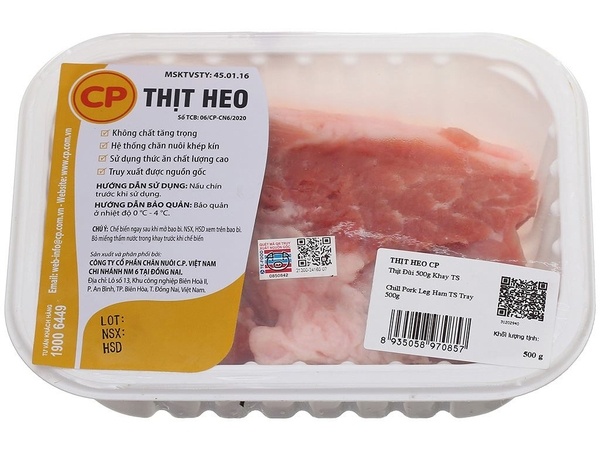 C.P. Việt Nam không vi phạm quy định về an toàn thực phẩm khi cung cấp thịt heo, thịt gà