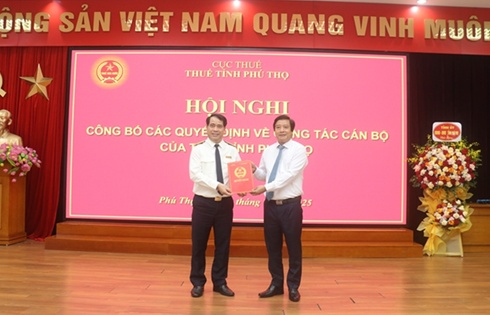 Công bố lãnh đạo chủ chốt của Thuế tỉnh Phú Thọ
