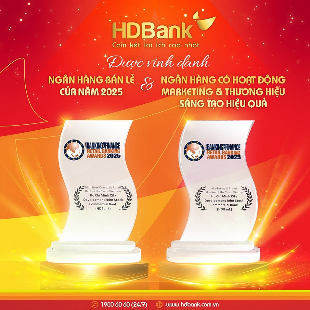 HDBank nhận hai giải thưởng lớn từ Asian Banking & Finance