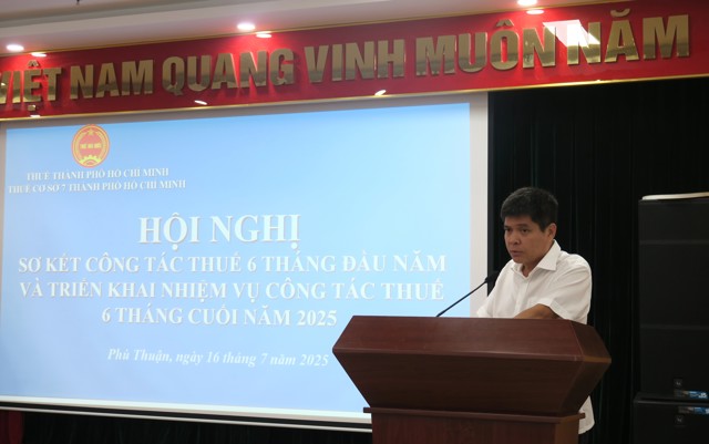 Thuế cơ sở 7 (TP. Hồ Chí Minh) thu ngân sách đạt 60,89% dự toán