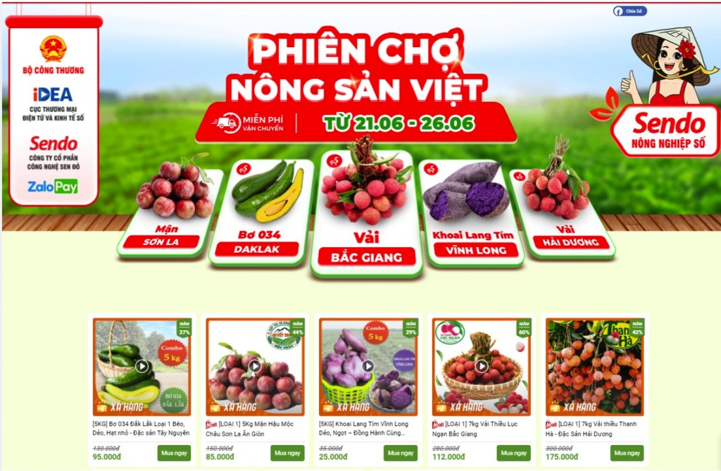 Đề xuất hỗ trợ 3.300 xã phường bán nông sản qua kênh trực tuyến