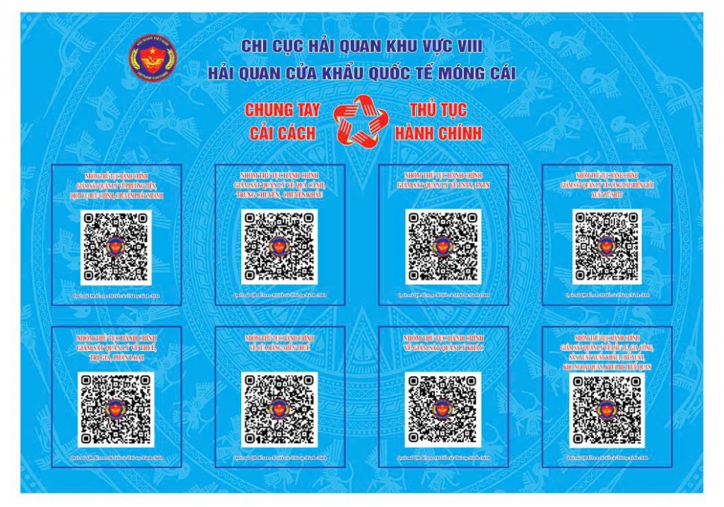 Hải quan Móng Cái công khai thủ tục hành chính bằng mã QR