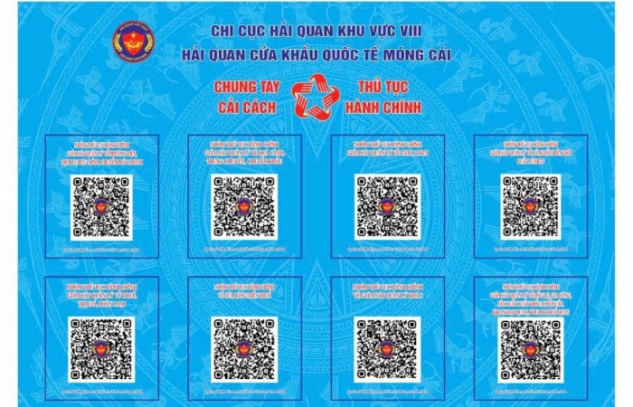Hải quan Móng Cái công khai thủ tục hành chính bằng mã QR