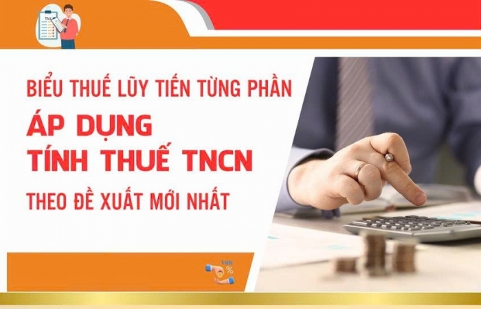 (INFORGRAPHICS): Biểu thuế lũy tiến từng phần áp dụng tính thuế TNCN theo đề xuất mới nhất