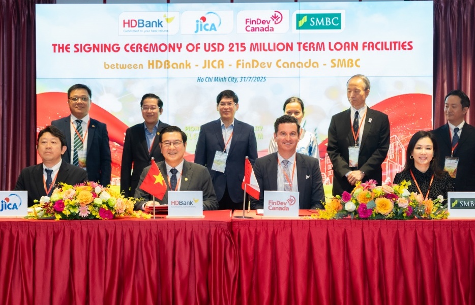 HDBank ký kết khoản vay hợp vốn 215 triệu USD với ba định chế tài chính hàng đầu quốc tế