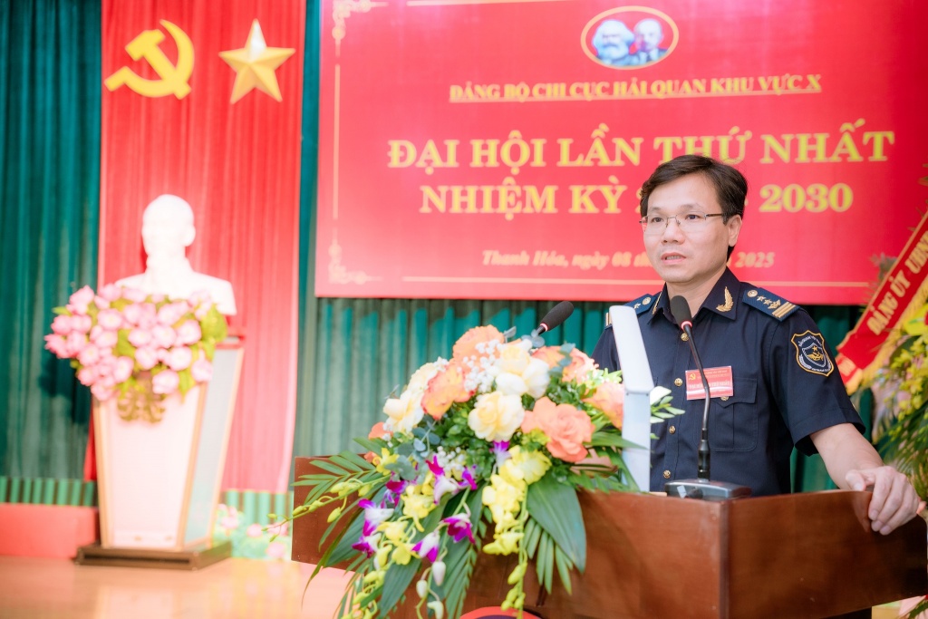 Hải quan khu vực X tổ chức thành công Đại hội Đảng bộ lần thứ I