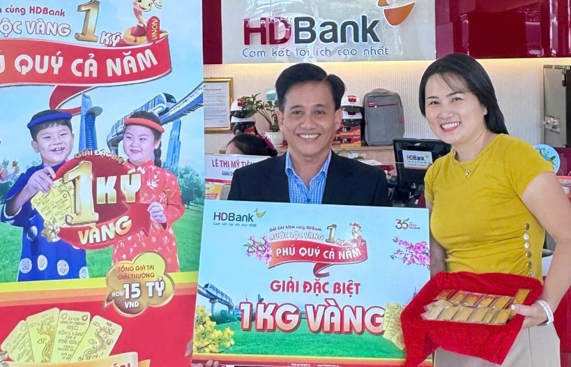 Hơn 47 lượng vàng đã tới tay khách hàng gửi tiết kiệm tại HDBank