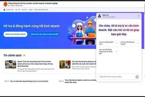 Cục Thuế ra mắt Cổng thông tin hỗ trợ cá nhân, hộ kinh doanh