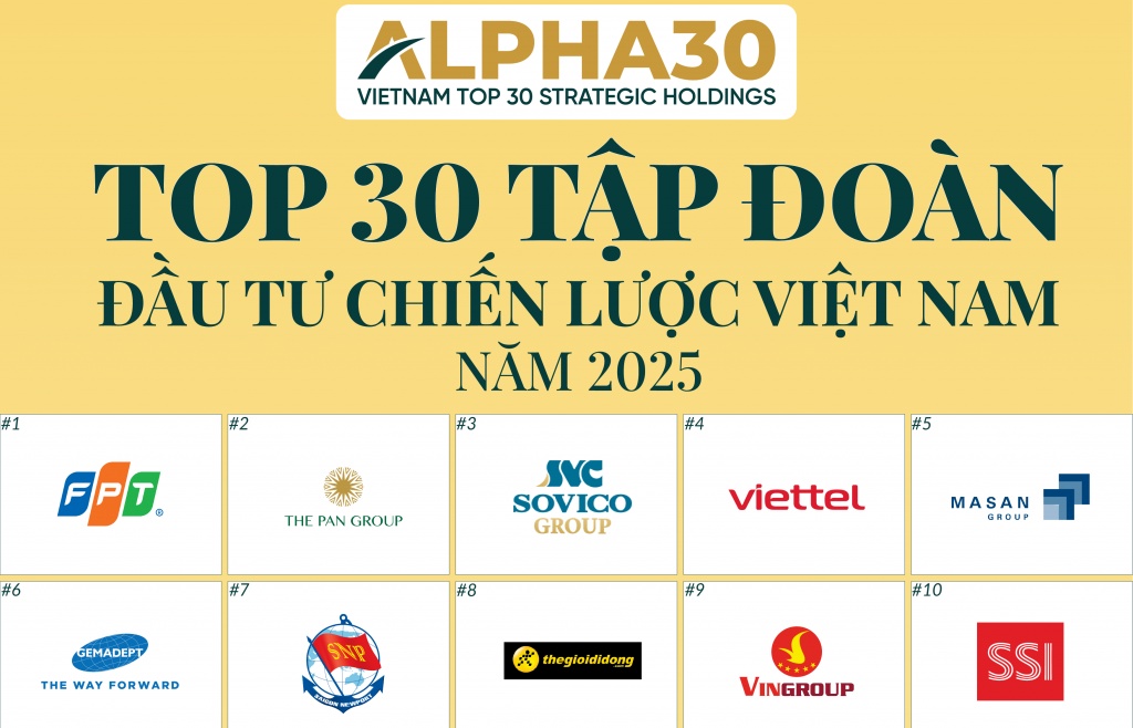 Top 30 tập đoàn chiến lược Việt Nam năm 2025
