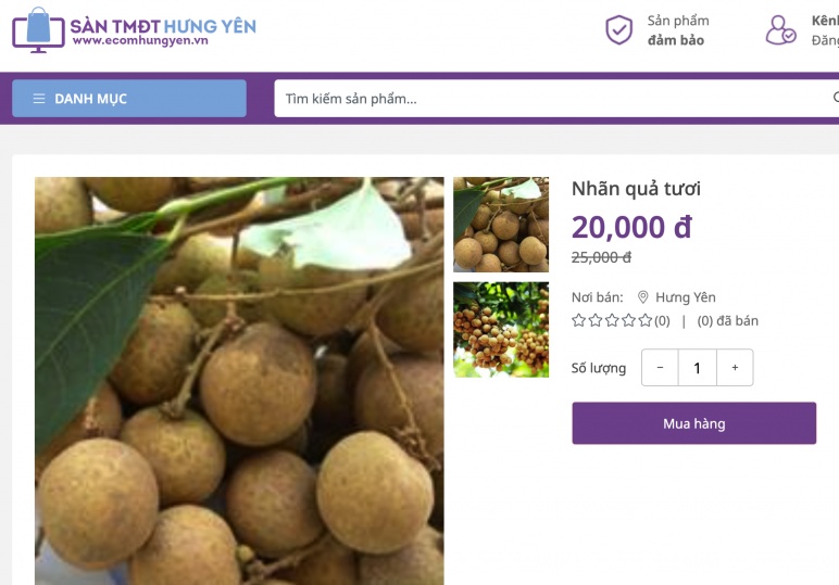 Hưng Yên mở rộng tiêu thụ nông sản qua thương mại điện tử