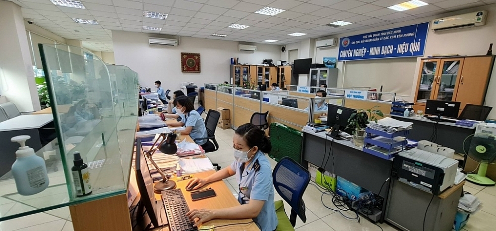 Hoạt động nghiệp vụ tại Chi cục Hải quan quản lý các khu công nghiệp Yên Phong (Cục Hải quan Bắc Ninh). 	Ảnh do Chi cục cung cấp