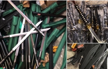 Cất giấu số lượng lớn vũ khí trong lô hàng tại Hà Nội