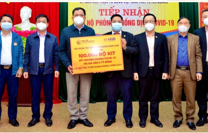 T&T Group và SHB tặng thiết bị, vật tư y tế trị giá 42 tỷ đồng giúp 8 tỉnh chống dịch