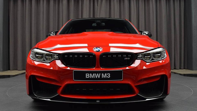 bmw trinh dien m3 phien ban competition voi sac do ferrari