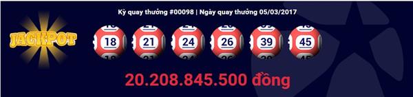 Đồng Nai và Quảng Ninh cùng &quot;chia&quot; giải Jackpot 20 tỷ tối qua