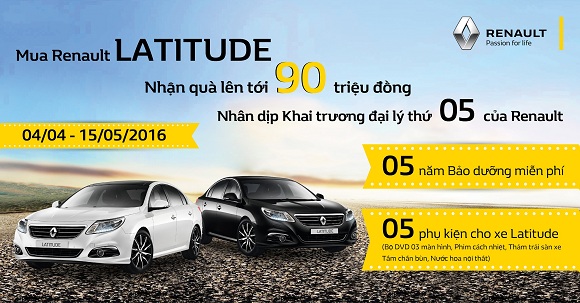 Khuyến mại đặc biệt của Renault dành cho mẫu sedan Latitude