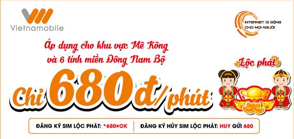 Vietnammobile: Tặng 700% giá trị thẻ nạp cho khách hàng