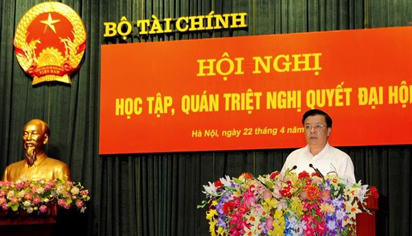 Bộ Tài chính tổ chức học tập, quán triệt Nghị quyết Đại hội XII của Đảng