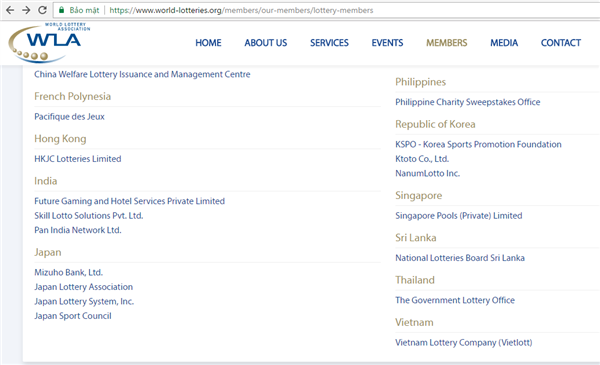 Vietlott chính thức là thành viên Hiệp hội Xổ số thế giới