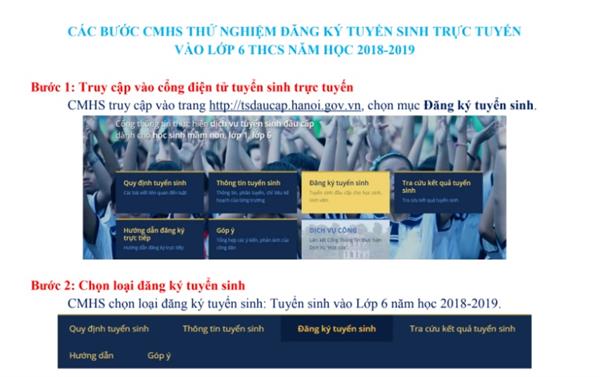 Hà Nội thử nghiệm đăng ký tuyển sinh trực tuyến vào lớp 6 từ 26/5