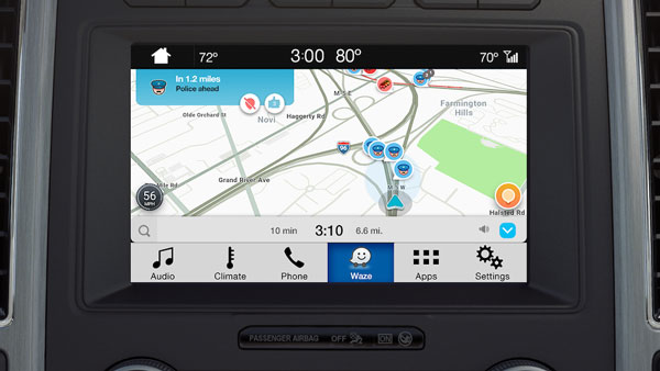 ford tich hop ung dung dan duong waze qua he thong sync 3