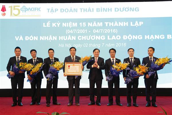 Tập đoàn Thái Bình Dương được nhận Huân chương Lao động hạng Ba