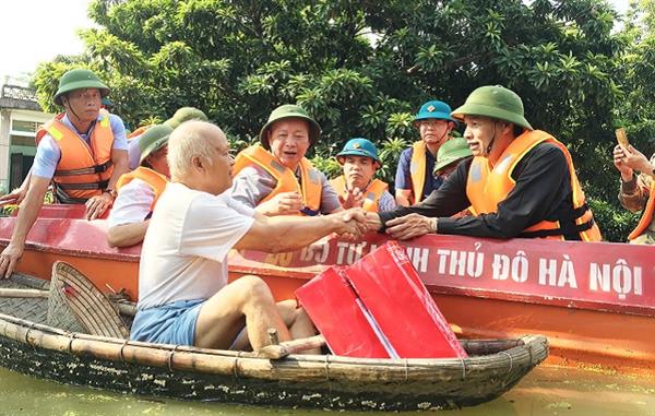 Cập nhật tình hình ngập lụt tại các huyện trên địa bàn Hà Nội