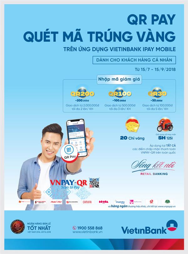 39qrpay quet ma trung vang39 cung vietinbank