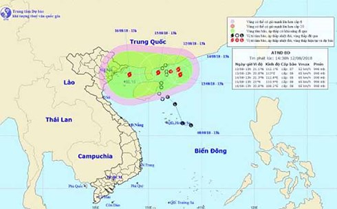 Áp thấp nhiệt đới trên biển Đông đang mạnh lên thành bão