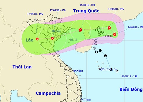 Bão số 4 sẽ gây mưa to đến rất to ở Bắc Bộ?