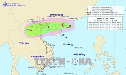 Bão số 4 gây mưa rất to ở Bắc Bộ và Bắc Trung Bộ 3 ngày liên tiếp