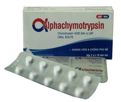 Đề nghị thanh toán bảo hiểm y tế thuốc chứa Alphachymotrypsin