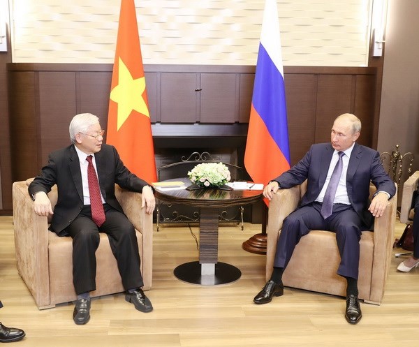 tong bi thu nguyen phu trong hoi dam voi tong thong nga vladimir putin