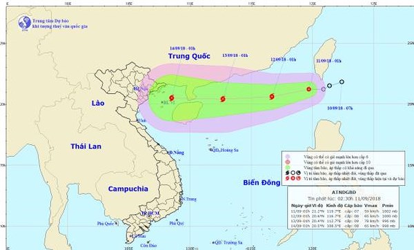 Áp thấp nhiệt đới tiến vào Biển Đông và sẽ mạnh lên thành bão