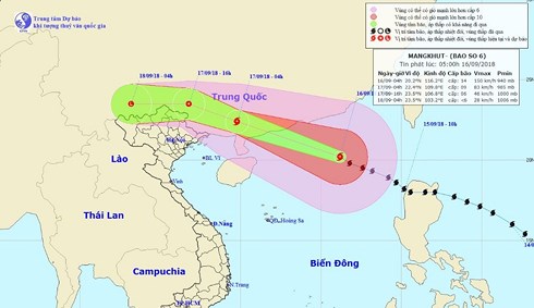 Bão Mangkhut sẽ vào đất liền chiều tối nay